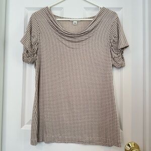 Banana Republic Puff Sleeve Jersey knit Blouse Size L